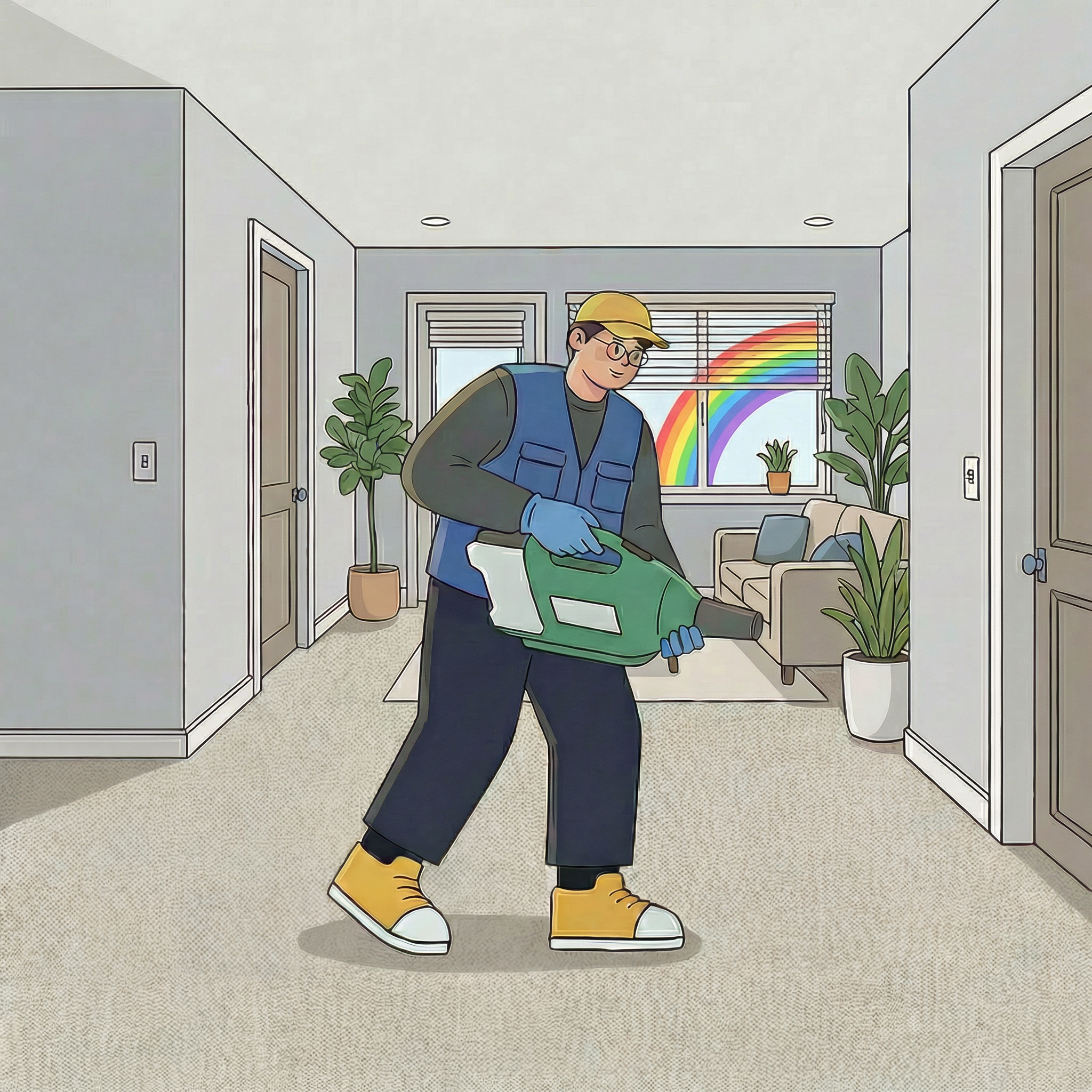 무지개다리 청소